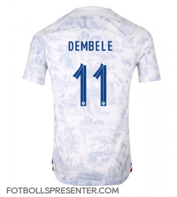 Frankrike Ousmane Dembele #11 Borta Matchtröja VM 2022 Kortärmad